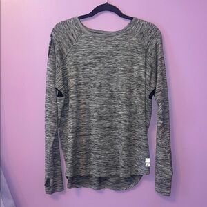 PINK Victoria's Secret Gray Long Sleeve Tee